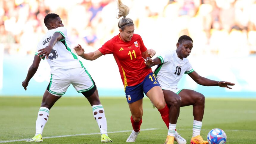 스페인 대 나이지리아 - 올림픽 여자 축구 경기가 실제로 일어났습니다