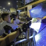 Protesters march amid ongoing demonstrations in Hong Kong on Nov. 6, 2016. (ISAAC LAWRENCE/AFP/Getty Images)